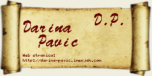 Darina Pavić vizit kartica
